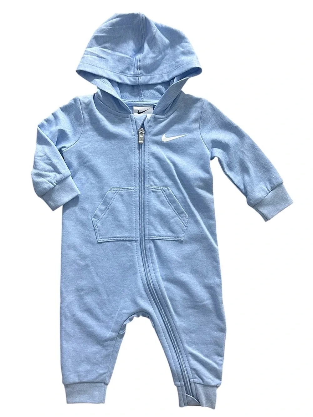 Nike Blue Full Zip Hooded Coverall Boys Size 6 Months NWT